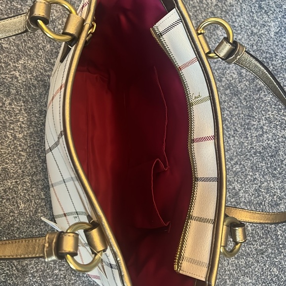 NWT Coach Peyton Tattersall Tote; animal-free smoke-feee home. - Picture 6 of 7